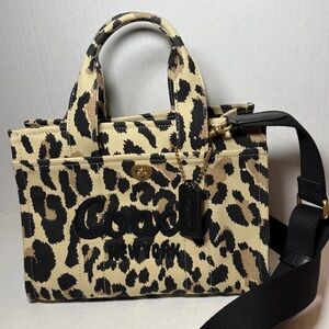 Coach Cargo Mini Canvas Leopard Print Tote Bag 20  Leopard W/ Dustbag